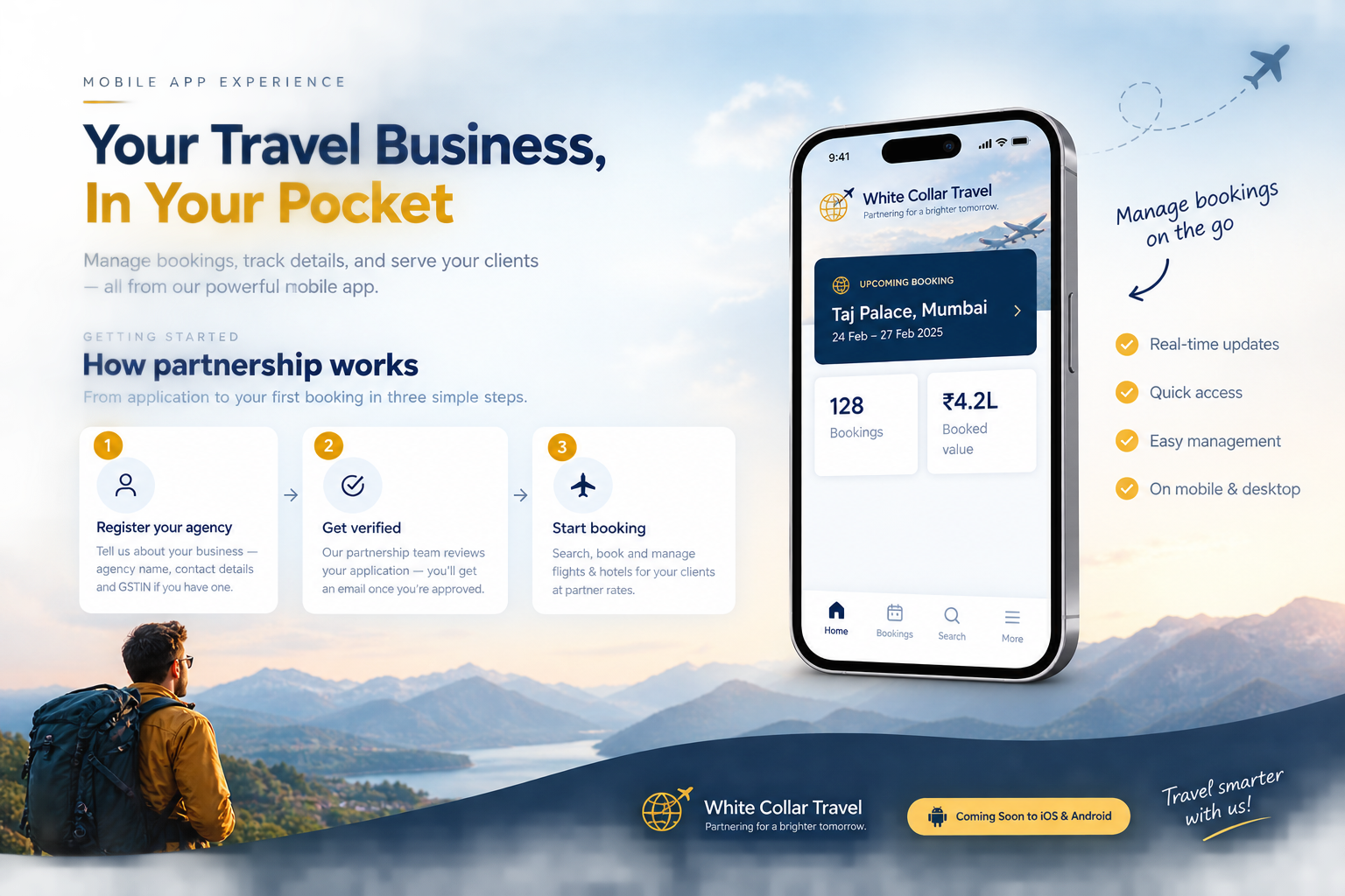 How White Collar Travel partnership works, and a preview of the upcoming partner mobile app